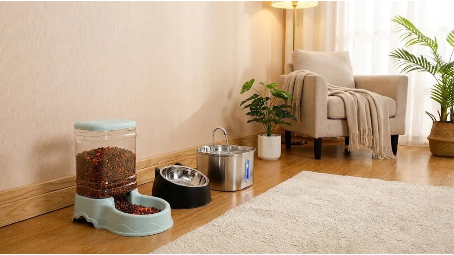 Katzenbrunnen und Futternäpfe