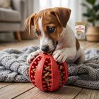 Befüllbarer Snack-Ball für Hunde – Interaktives Spielzeug aus robustem Gummi