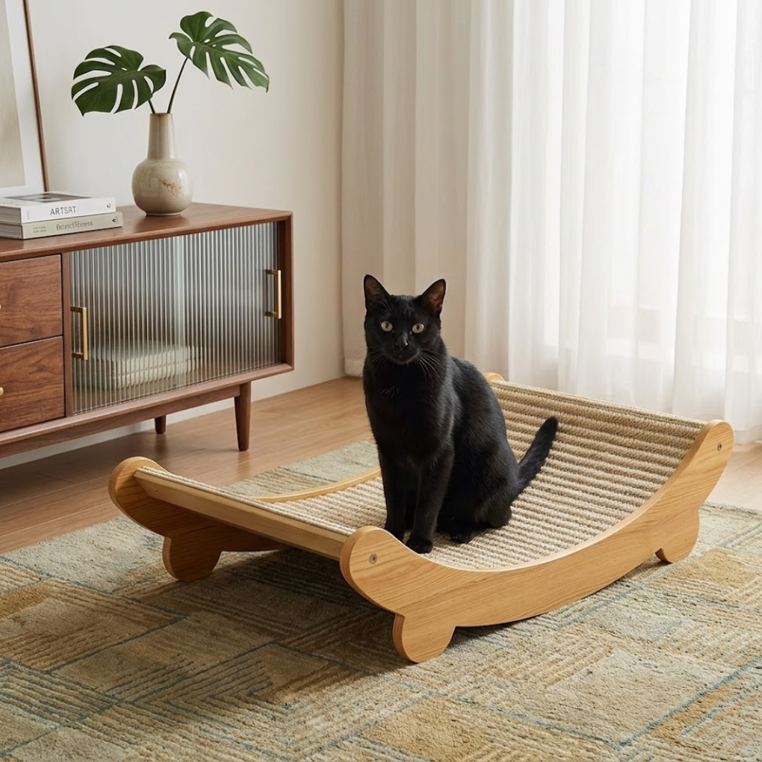 Modernes 2-in-1 Kratz- & Kuschelbett