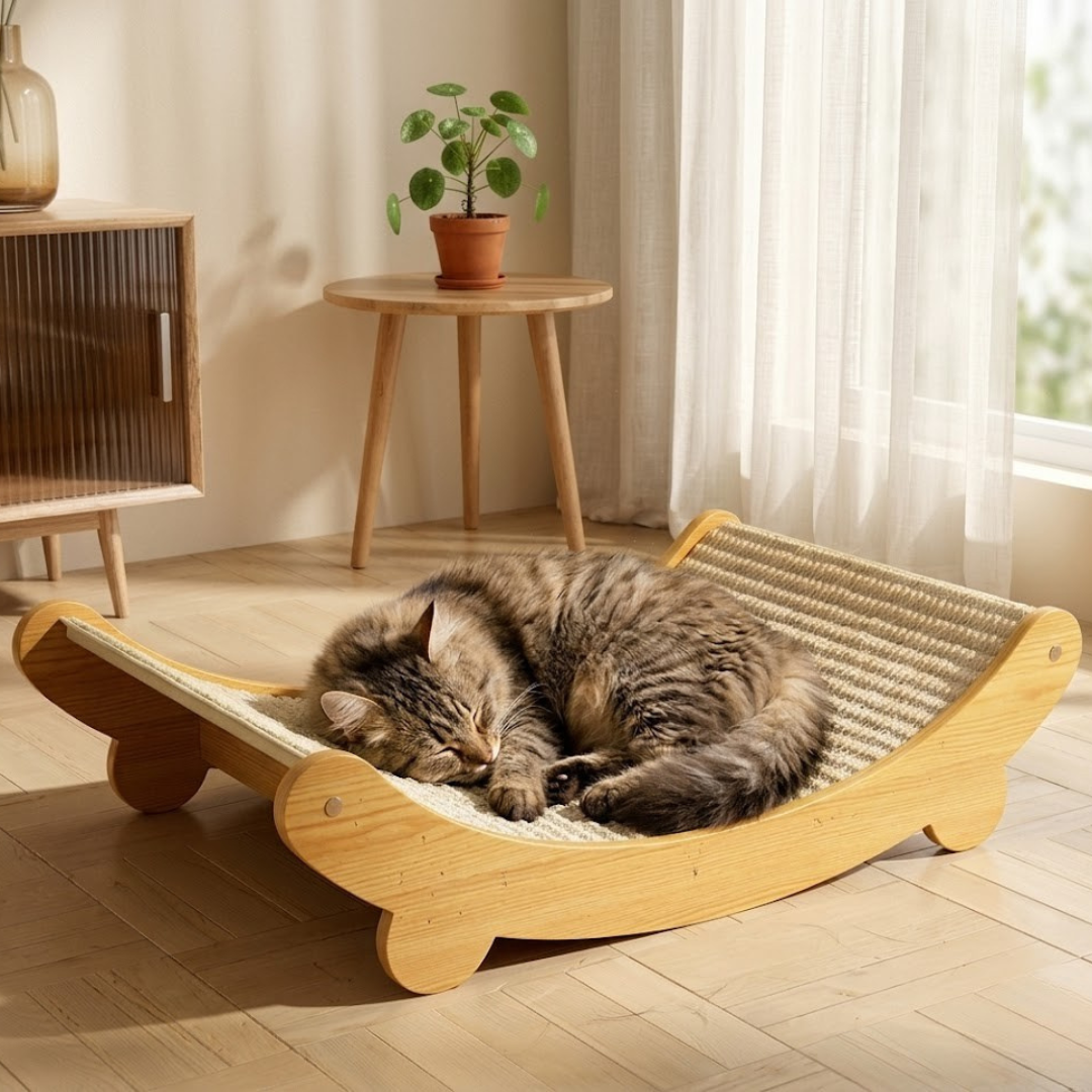 Modernes 2-in-1 Kratz- & Kuschelbett