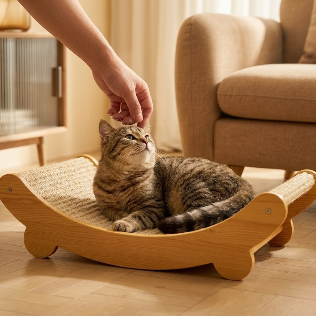 Modernes 2-in-1 Kratz- & Kuschelbett