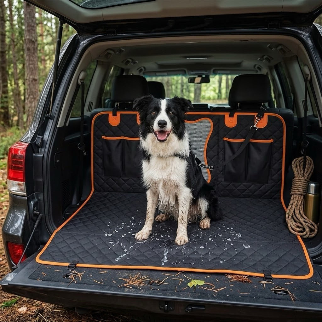 Wasserfester Auto-Schutzbezug für Hunde – Hängematten-Design inkl. Gurten