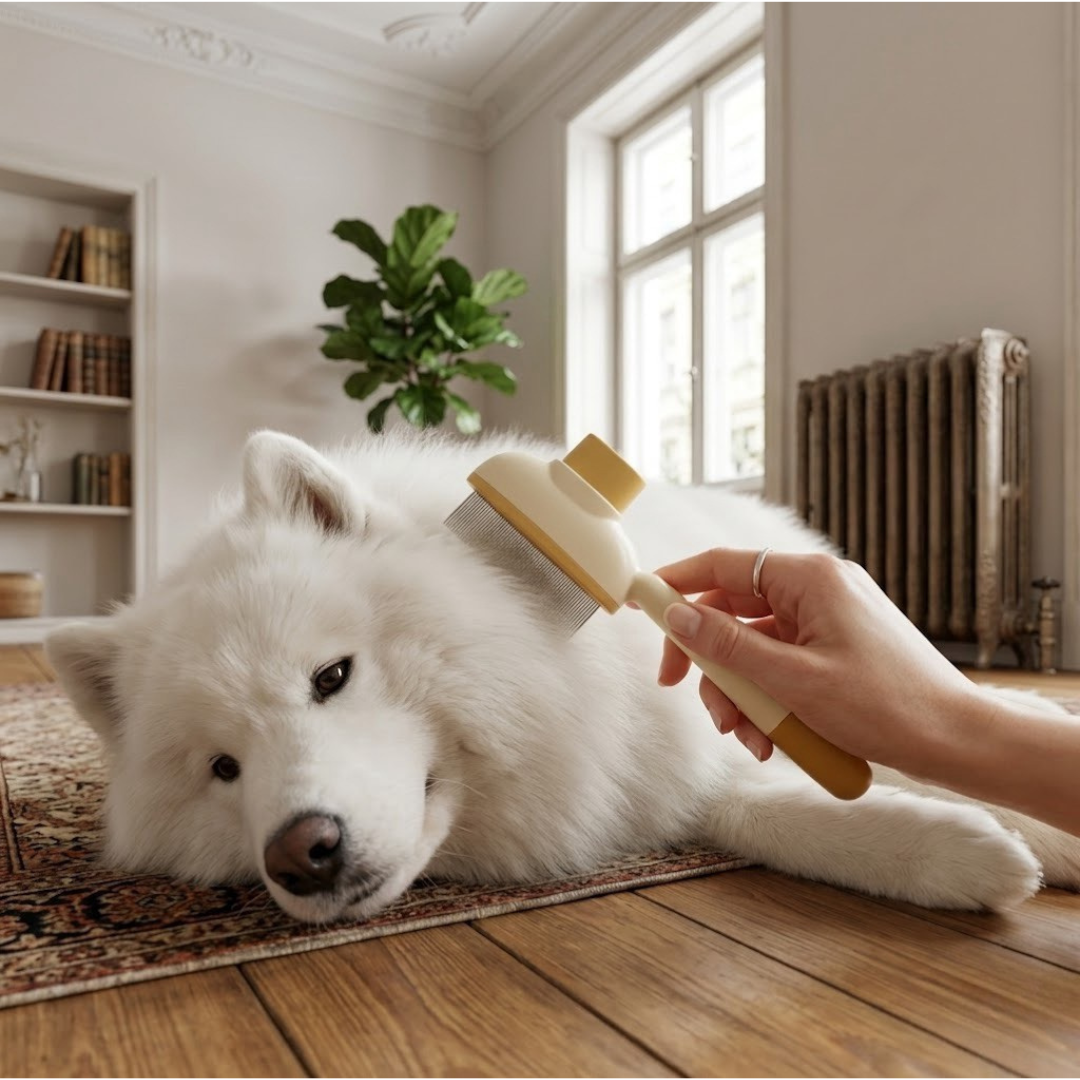 Selbstreinigende Fellbürste für Hund & Katze