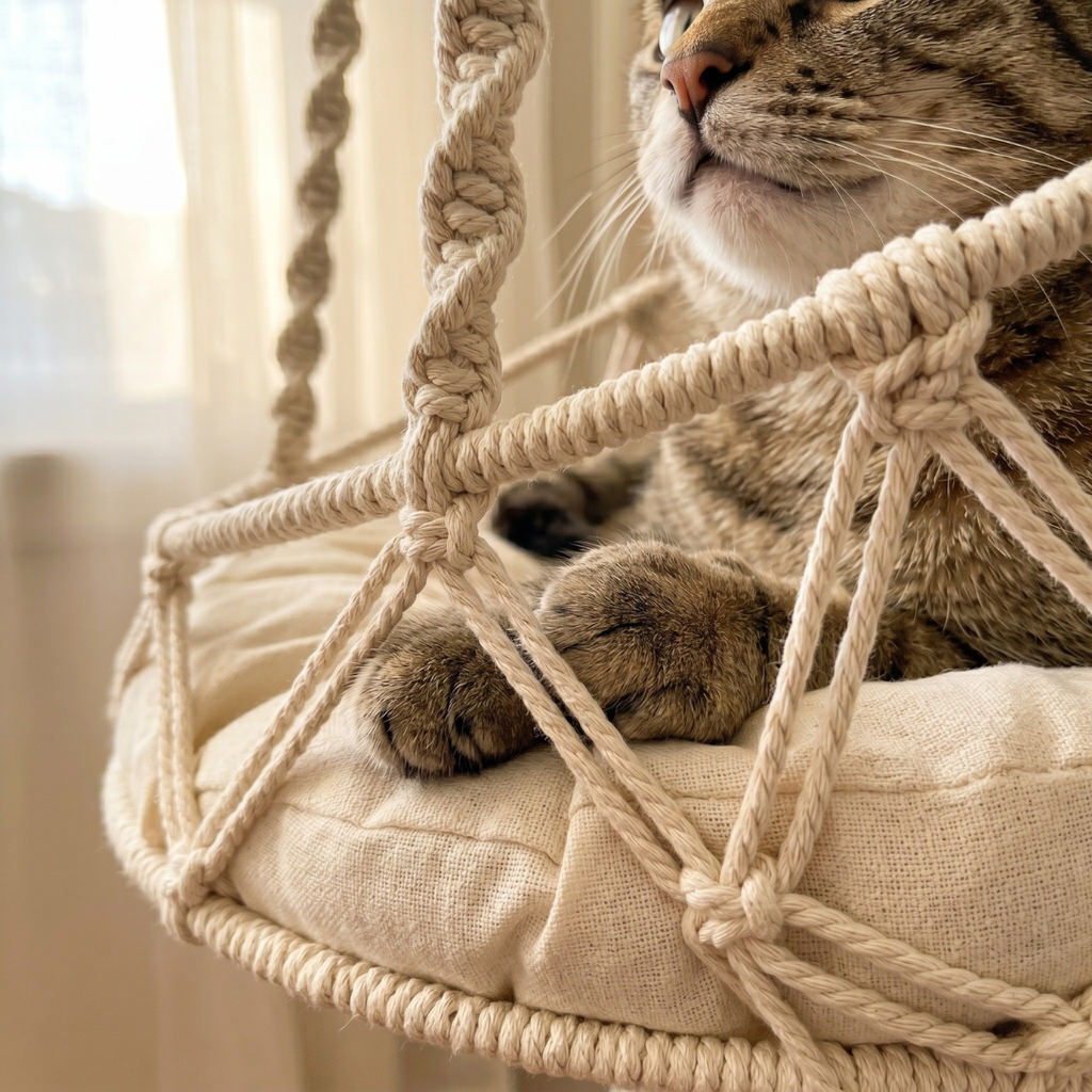Makramee Katzen-Hängebett