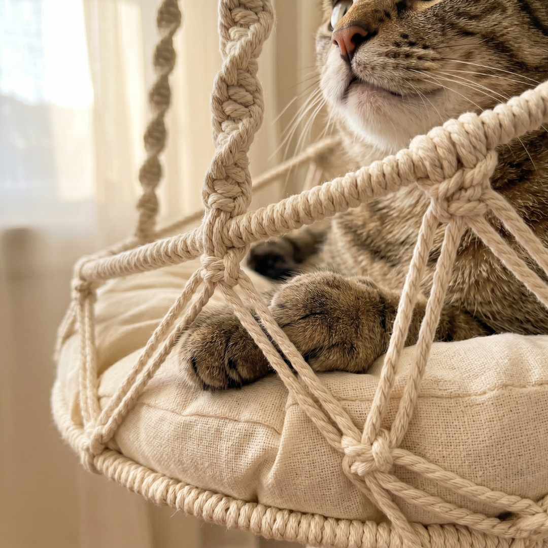 Makramee Katzen-Hängebett