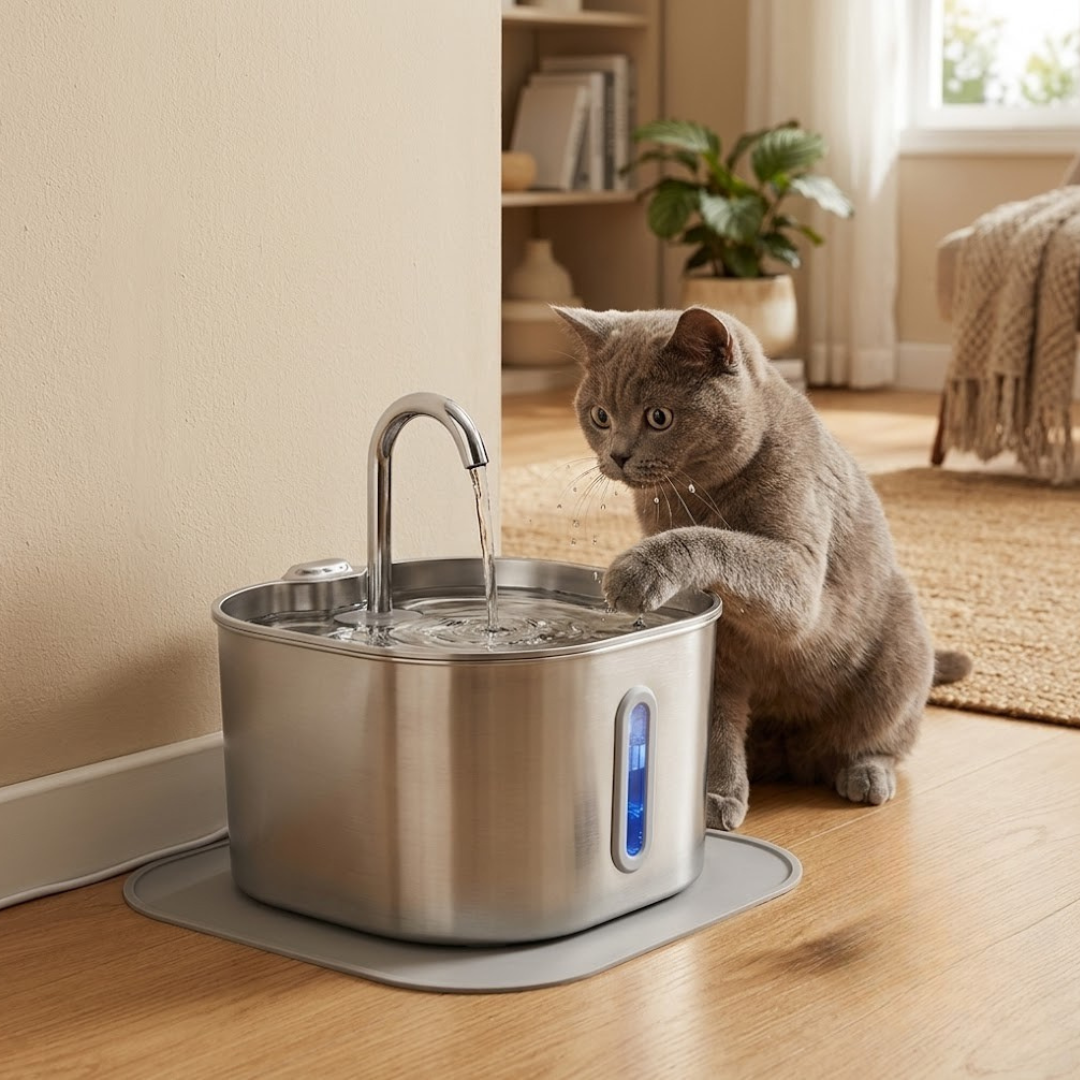 Hochwertiger Edelstahl Katzenbrunnen