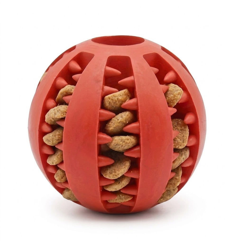 Befüllbarer Snack-Ball für Hunde – Interaktives Spielzeug aus robustem Gummi
