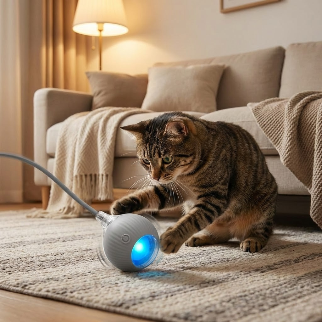 Interaktiver Katzenball