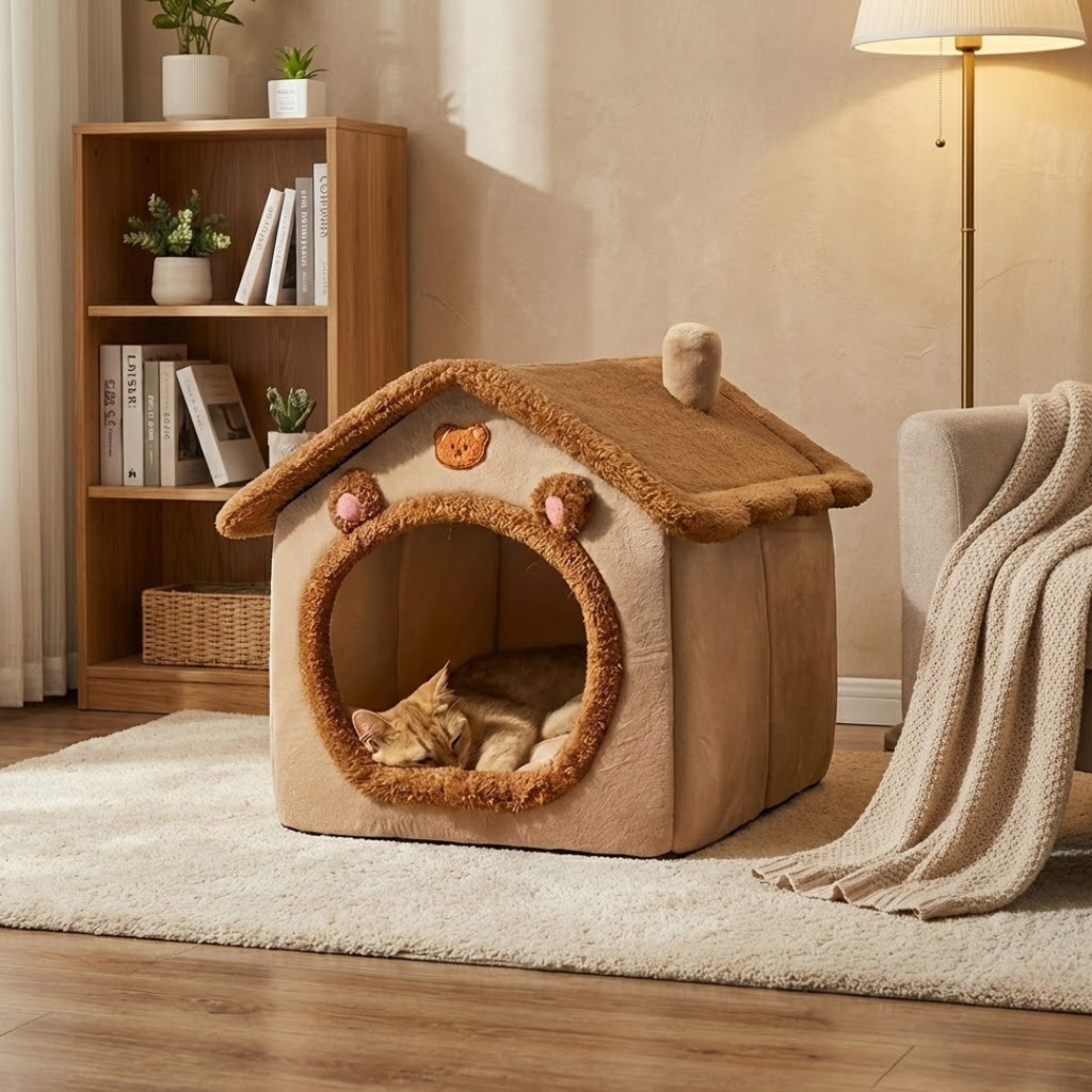 Gemütliches Katzenhaus - Faltbar
