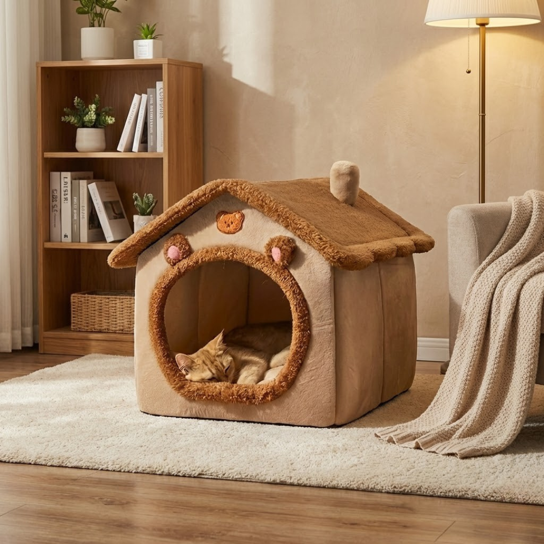 Gemütliches Katzenhaus - Faltbar