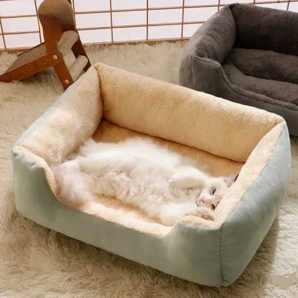 Flauschiges Katzenbett